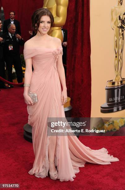 Actress Anna Kendrick arrives at the 82nd Annual Academy Awards held at Kodak Theatre on March 7, 2010 in Hollywood, California.