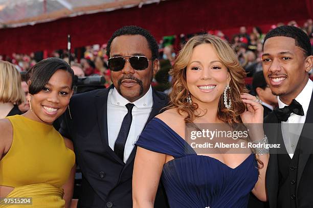 Director Lee Daniels and daughter Clara , singer/actress Mariah Carey and husband actor/producer Nick Cannon arrive at the 82nd Annual Academy Awards...