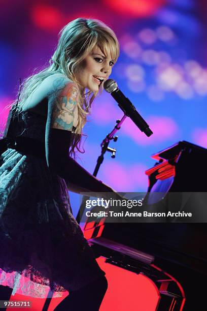 Coeur de Pirate performs during the 25th Victoires de la Musique at Zenith de Paris on March 6, 2010 in Paris, France.