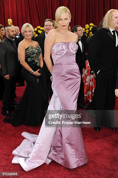 Actress Charlize Theron arrives at the 82nd Annual Academy Awards held at Kodak Theatre on March 7, 2010 in Hollywood, California.