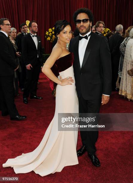Actress Zoe Kravitz and father singer/actor Lenny Kravitz arrive at the 82nd Annual Academy Awards held at Kodak Theatre on March 7, 2010 in...