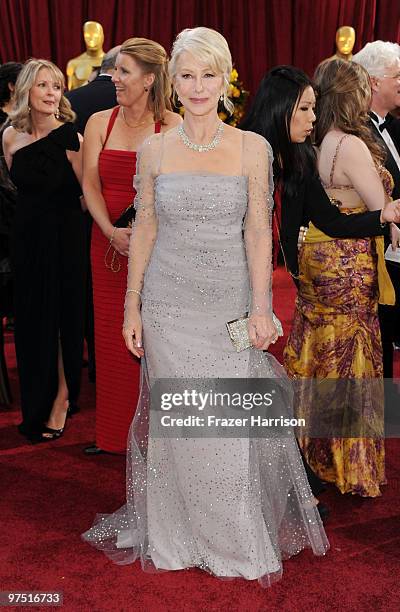 Actress Helen Mirren arrives at the 82nd Annual Academy Awards held at Kodak Theatre on March 7, 2010 in Hollywood, California.