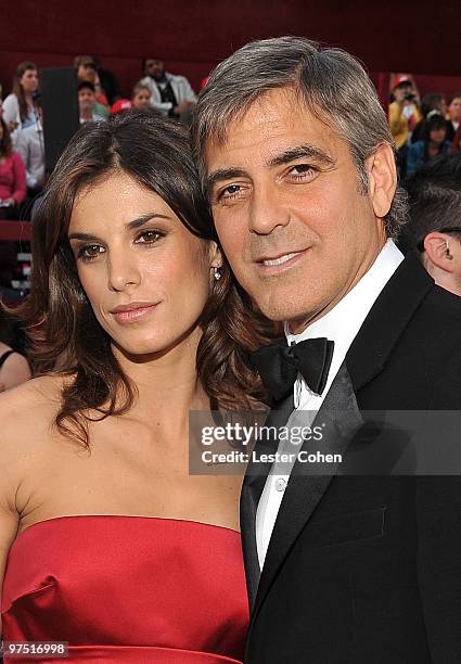 Actor George Clooney and Elisabetta Canali arrive at the 82nd Annual Academy Awards held at the Kodak Theatre on March 7, 2010 in Hollywood,...