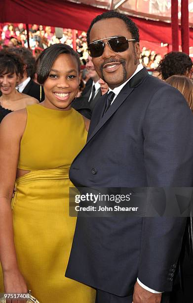 Director Lee Daniels and daughter Clara Daniels arrive at the 82nd Annual Academy Awards held at Kodak Theatre on March 7, 2010 in Hollywood,...