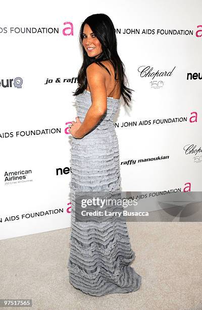 Actress Olivia Munn attends the 18th Annual Elton John AIDS Foundation Academy Award Party at Pacific Design Center on March 7, 2010 in West...