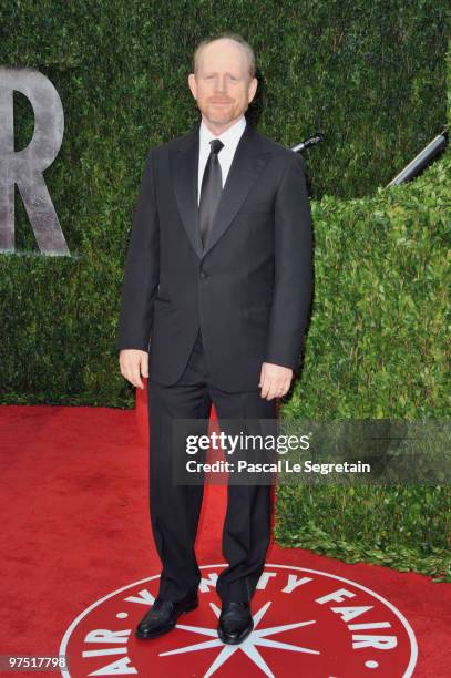Director Ron Howard arrives at the 2010 Vanity Fair Oscar Party hosted by Graydon Carter held at Sunset Tower on March 7, 2010 in West Hollywood,...