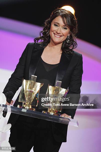 Daniela Lumbroso attends the 25th Victoires de la Musique at Zenith de Paris on March 6, 2010 in Paris, France.