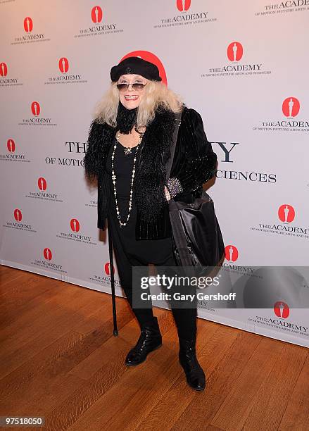 Actress Sylvia Miles attends the Academy of Motion Picture Arts & Sciences New York Oscar night party at GILT at The New York Palace Hotel on March...