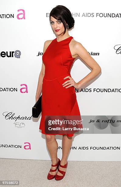 Actress Julia Voth attends the 18th Annual Elton John AIDS Foundation Academy Award Party at Pacific Design Center on March 7, 2010 in West...