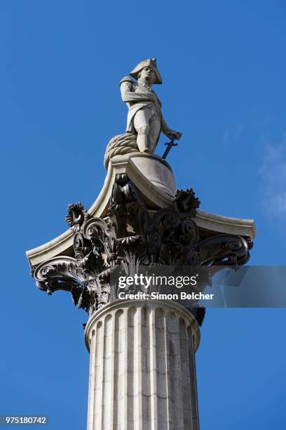 nelson's column, london, england, united kingdom - ネルソンの記念碑 ストックフォトと画像