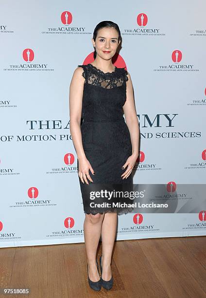 Actress Catalina Sandino Moreno attends the Academy of Motion Picture Arts and Sciences New York Oscar night party at GILT at The New York Palace...