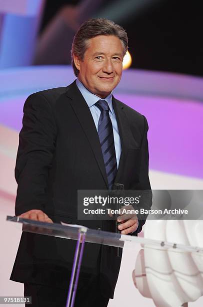 Patrick Sabatier performs during the 25th Victoires de la Musique at Zenith de Paris on March 6, 2010 in Paris, France.