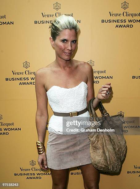 Sass & Bide designer Sarah-Jane Clarke attends the Veuve Clicquot Business Woman Award Australia 2010 announcement at Customs House on March 8, 2010...