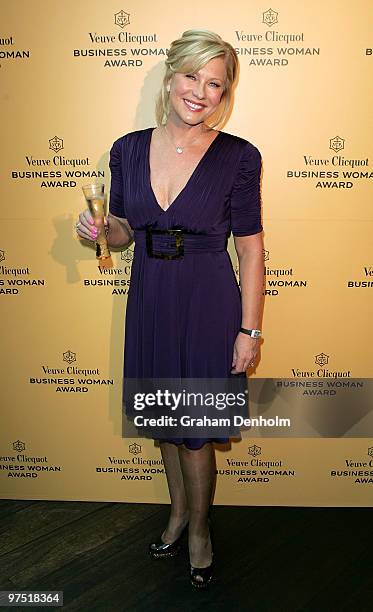 Personality Kerri-Anne Kennerley attends the Veuve Clicquot Business Woman Award Australia 2010 announcement at Customs House on March 8, 2010 in...