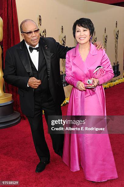 Producer Quincy Jones and TV personality Yue-Sai Kan arrive at the 82nd Annual Academy Awards held at Kodak Theatre on March 7, 2010 in Hollywood,...