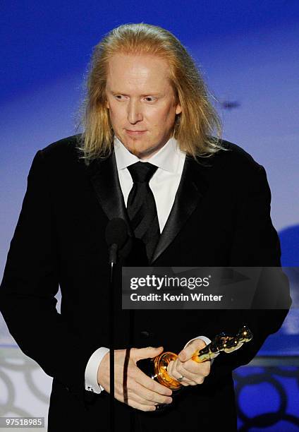 Paul N.J. Ottosson, winner of Best Sound Editing award for "The Hurt Locker," onstage during the 82nd Annual Academy Awards held at Kodak Theatre on...