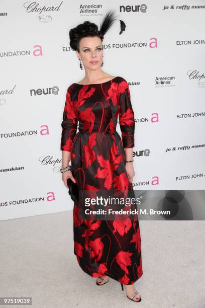 Actress Debi Mazar arrives at the 18th annual Elton John AIDS Foundation's Oscar Viewing Party held at the Pacific Design Center on March 7, 2010 in...