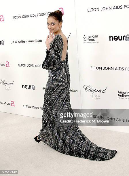 Nicole Richie arrives at the 18th annual Elton John AIDS Foundation's Oscar Viewing Party held at the Pacific Design Center on March 7, 2010 in Los...