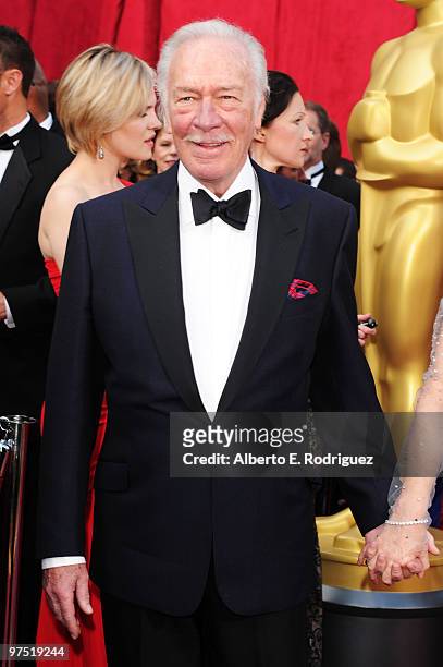 Actor Christopher Plummer arrives at the 82nd Annual Academy Awards held at Kodak Theatre on March 7, 2010 in Hollywood, California.