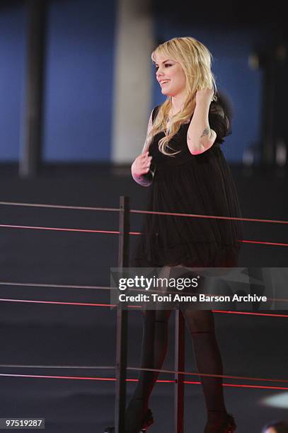 Coeur de Pirate receives awards during the 25th Victoires de la Musique at Zenith de Paris on March 6, 2010 in Paris, France.