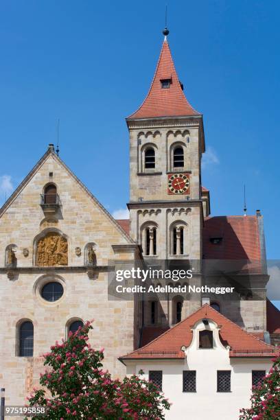 basilica of st. vitus, ellwangen, baden-wuerttemberg, germany - cathedral of st vitus stock pictures, royalty-free photos & images
