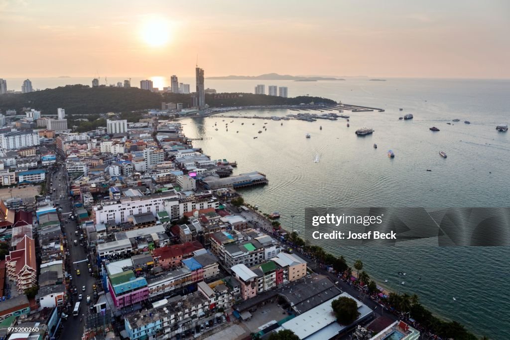 Cityscape, Pattaya Bay, Pattaya, Chon Buri Province, Thailand