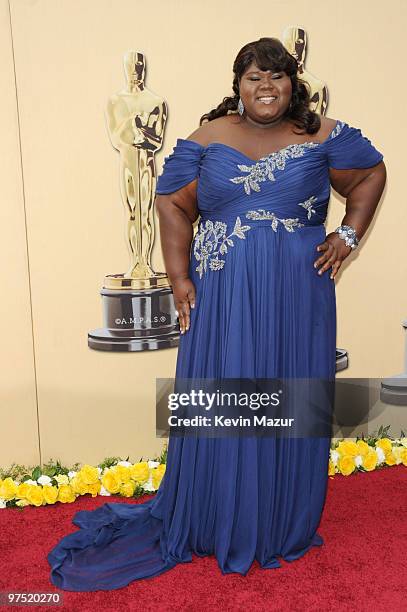 Actress Gabourey Sidibe arrives at the 82nd Annual Academy Awards at the Kodak Theatre on March 7, 2010 in Hollywood, California.