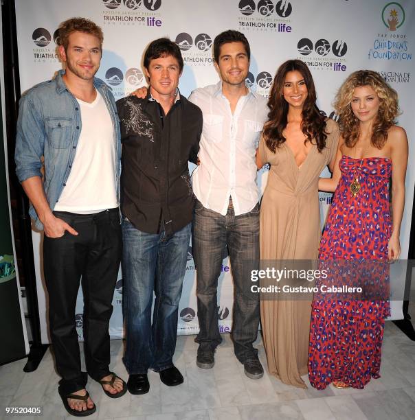 Kellan Lutz,Eric Close,Eric Winter, Roselyn Sanchez and Annalynne McCord attends the after Pool Party For The Roselyn Sanchez Triathlon For Life on...