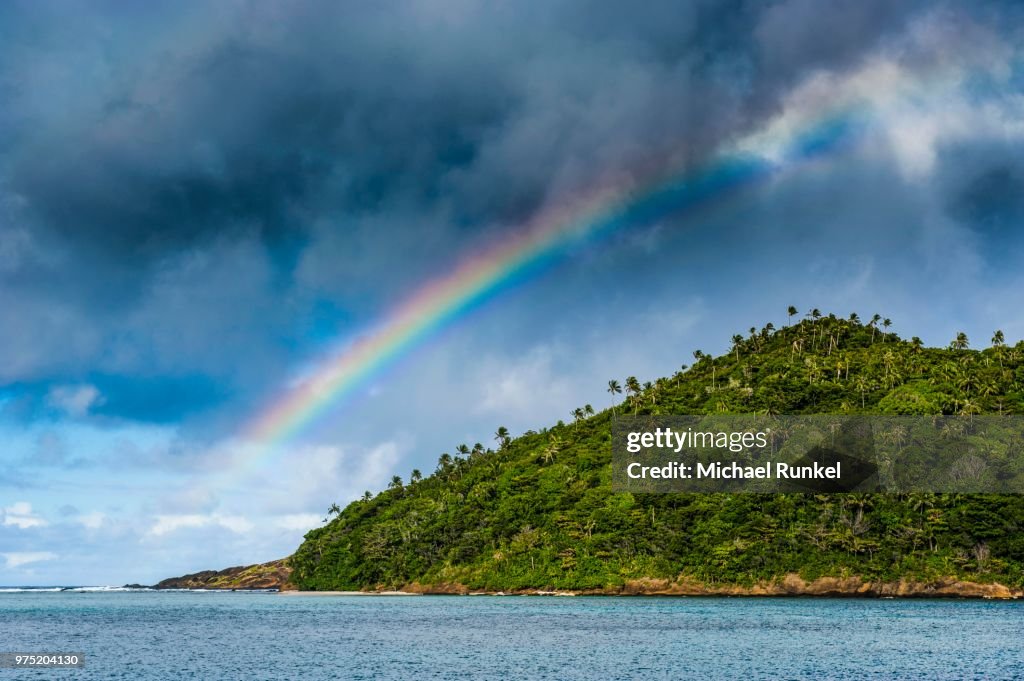 Rainbow above Ofu Island, Manua Group, Samoan Islands, American Samoa