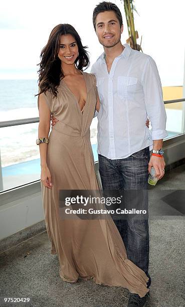 Actors Roselyn Sanchez and Eric Winter attends the after Pool Party For The Roselyn Sanchez Triathlon For Life on March 7, 2010 in San Juan, Puerto...