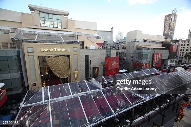 Exterior shots of the red carpet at the 82nd Academy Awards. Academy Awards for outstanding film achievements of 2009 will be presented on Sunday,...