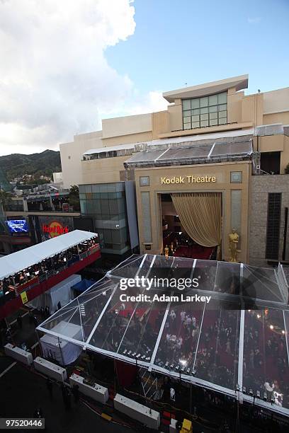 Exterior shots of the red carpet at the 82nd Academy Awards. Academy Awards for outstanding film achievements of 2009 will be presented on Sunday,...