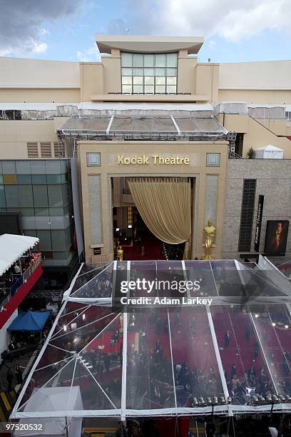 Exterior shots of the red carpet at the 82nd Academy Awards. Academy Awards for outstanding film achievements of 2009 will be presented on Sunday,...