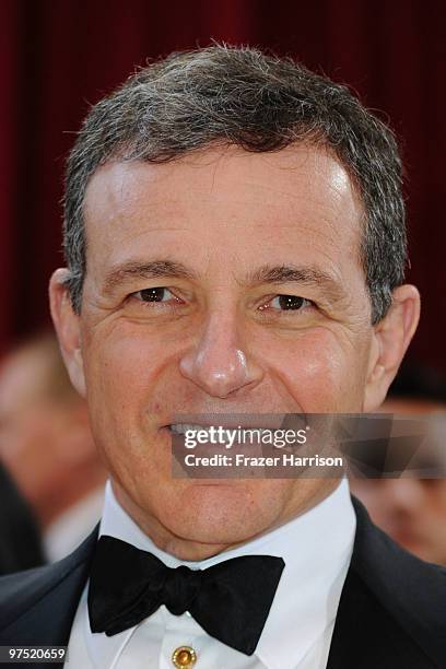 Disney Studios CEO Robert Iger arrives at the 82nd Annual Academy Awards held at Kodak Theatre on March 7, 2010 in Hollywood, California.