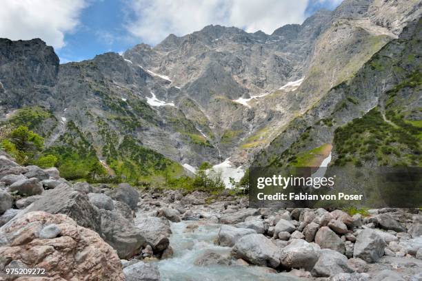 east wall of the watzmann, upper bavaria, bavaria, germany - parco nazionale di berchtesgaden foto e immagini stock
