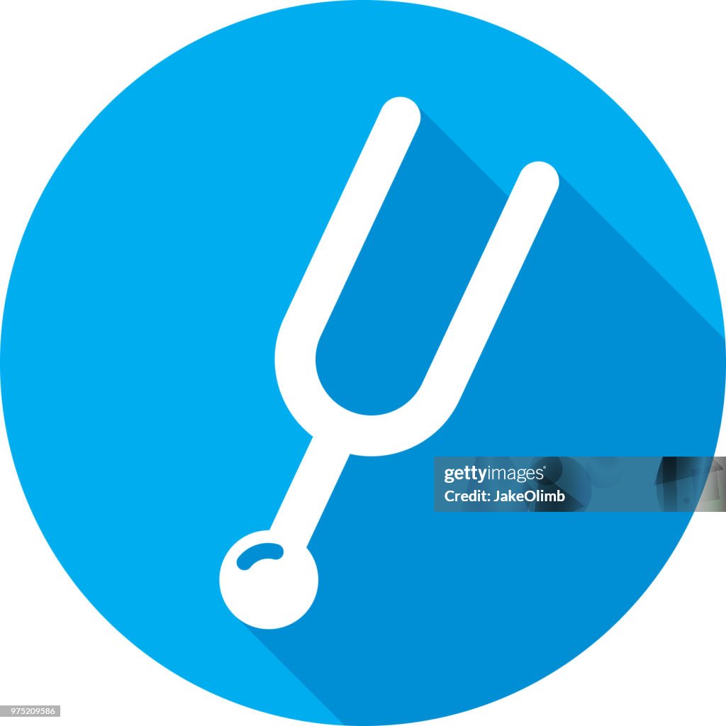 Tuning Fork Icon Silhouette