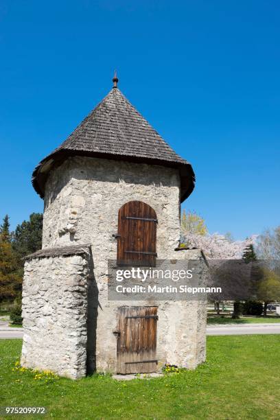 turm am platzl tower in lilienfeld, mostviertel, lower austria, austria - turm stock pictures, royalty-free photos & images