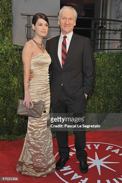 Cara Santa Maria and tv personality Bill Maher arrive at the 2010 Vanity Fair Oscar Party hosted by Graydon Carter held at Sunset Tower on March 7,...