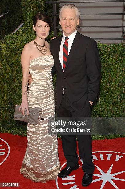 Cara Santa Maria and tv personality Bill Maher arrive at the 2010 Vanity Fair Oscar Party hosted by Graydon Carter held at Sunset Tower on March 7,...