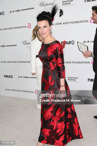 Actress Debi Mazar arrives at the 18th annual Elton John AIDS Foundation's Oscar Viewing Party held at the Pacific Design Center on March 7, 2010 in...