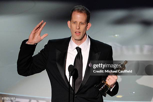 Director Pete Docter onstage during the 82nd Annual Academy Awards held at Kodak Theatre on March 7, 2010 in Hollywood, California.