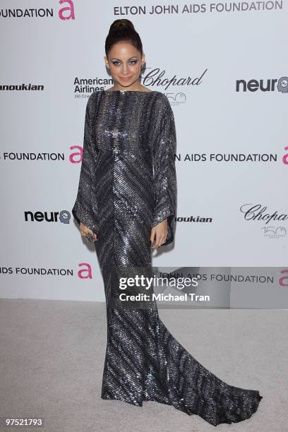 Nicole Richie arrives to the 18th Annual Elton John AIDS Foundation Academy Awards Viewing Party held at Pacific Design Center on March 7, 2010 in...