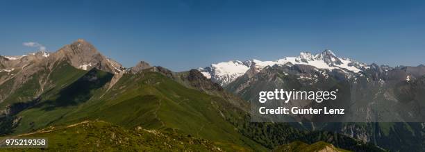 view from the adler lounge to kendlspitze and grossglockner, high tauern national park, east tyrol, tyrol, austria - osttirol stock pictures, royalty-free photos & images