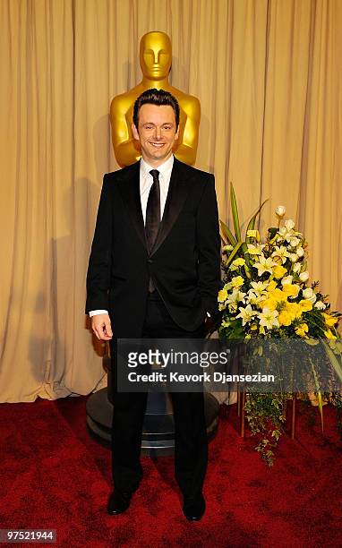 Actor Michael Sheen arrives backstage at the 82nd Annual Academy Awards held at Kodak Theatre on March 7, 2010 in Hollywood, California.