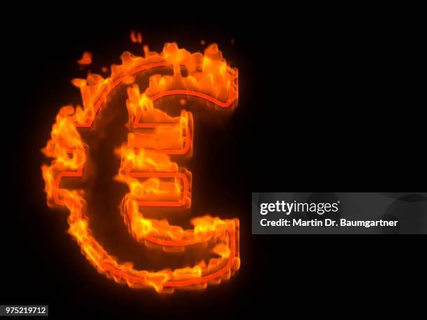 burning euro symbol, sign, euro crisis - baumgartner stock-grafiken, -clipart, -cartoons und -symbole