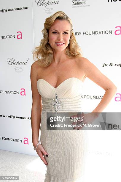 Actress Amanda Holden arrives at the 18th annual Elton John AIDS Foundation's Oscar Viewing Party held at the Pacific Design Center on March 7, 2010...