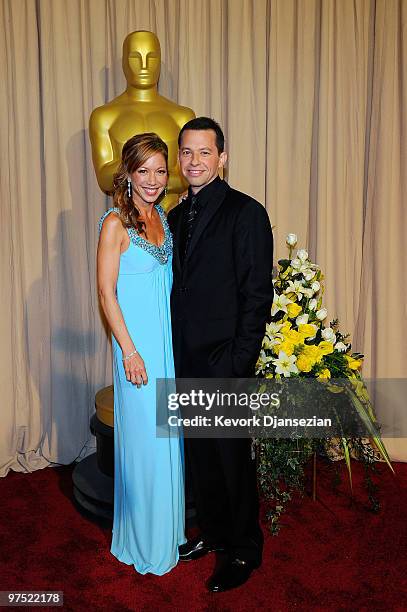 Actor Jon Cryer and wife Lisa Joyner arrive backstage at the 82nd Annual Academy Awards held at Kodak Theatre on March 7, 2010 in Hollywood,...