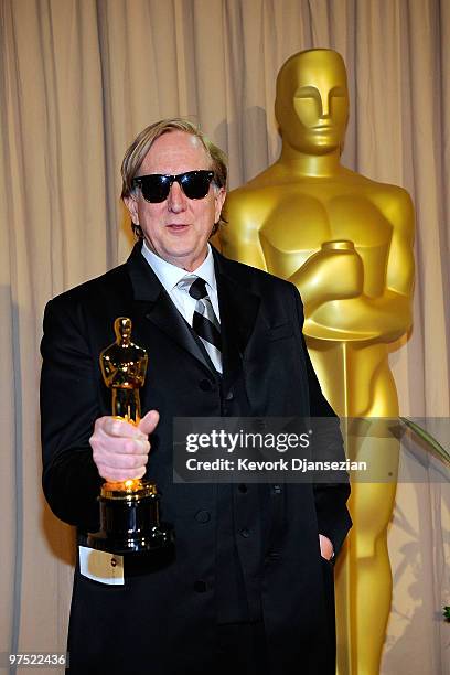 Musician T Bone Burnett arrives backstage at the 82nd Annual Academy Awards held at Kodak Theatre on March 7, 2010 in Hollywood, California.