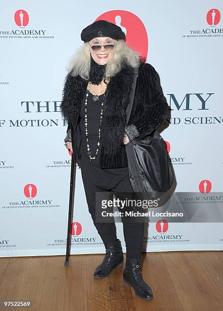 Actress Sylvia Miles attends the Academy of Motion Picture Arts and Sciences New York Oscar night party at GILT at The New York Palace Hotel on March...