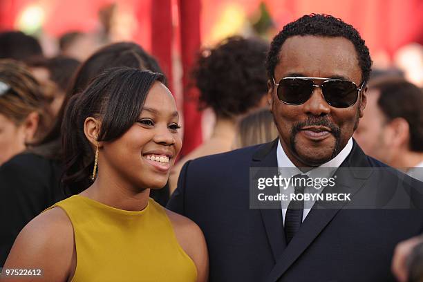 Director Lee Daniels and his daughter Clara arrive at the 82nd Academy Awards at the Kodak Theater in Hollywood, California on March 07, 2010. AFP...